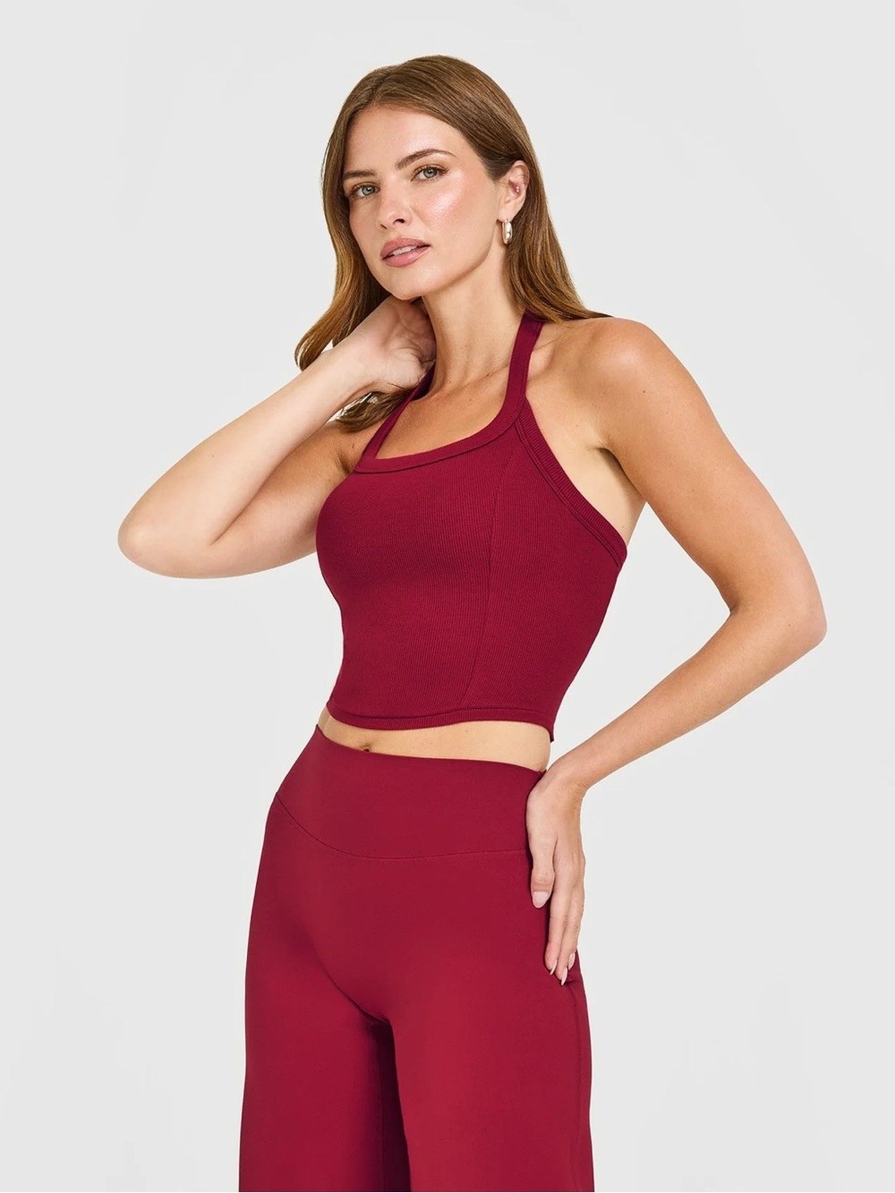 Oner Active Mellow Rib Women’s Halter Neck Mid Tank'